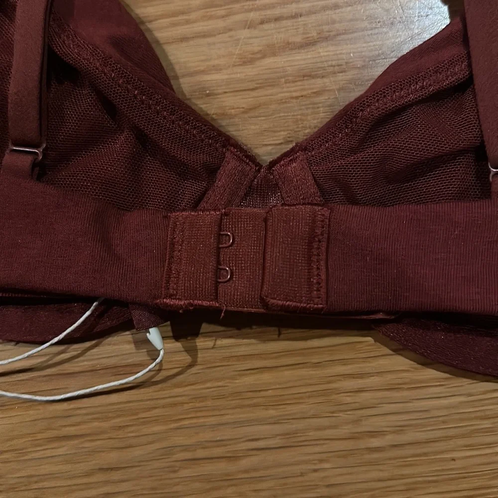 SKIMS Cotton Jersey T Shirt Bra in Sangria NEW - Picture 9 of 9